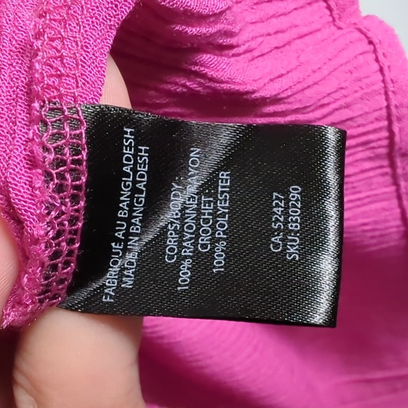 Cute pink summer top with crochet details - Picture 3 of 5